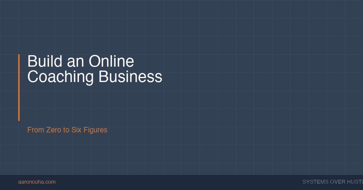 How to Build an Online Coaching Business from Scratch in 2026
