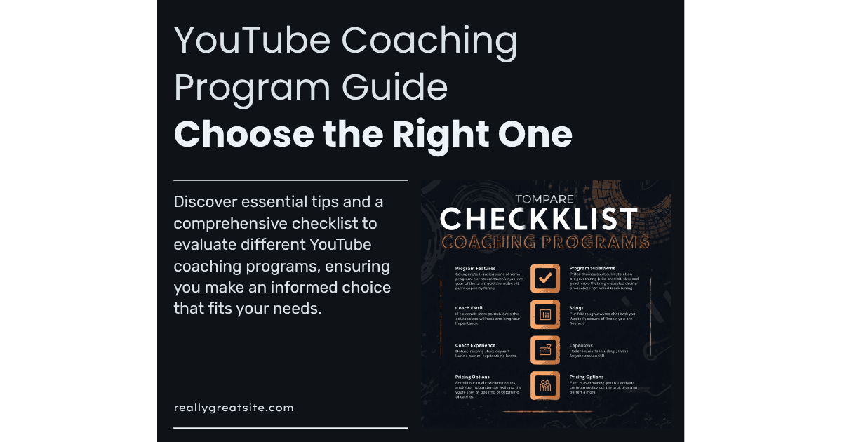 YouTube Coaching Program: How to Choose the Right One for Your Business